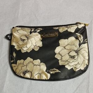 Jenny Packham Boudoir Wristlet Clutch -Black and Gold Floral